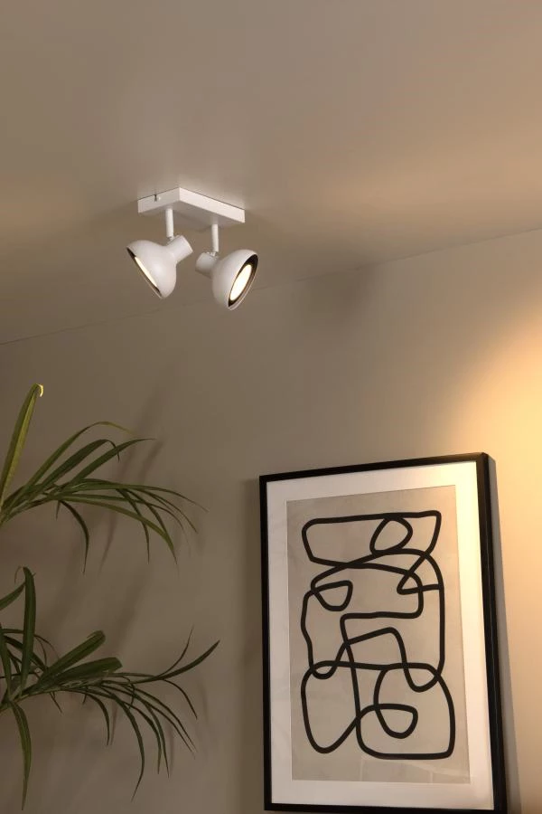 Lucide SENSAS - Ceiling spotlight - 2xGU10 (ES111) - White - ambiance 2